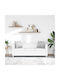 Three-Seater Couch Artificial Leather White 170x62.5x63 cm 242211