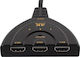 Pigtail 3D UHD 3 είσοδοι/1 έξοδος HDMI Switch 04.004.0034