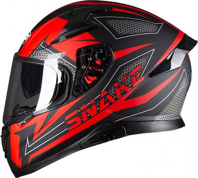 Pilot Snake Red Matt Motorradhelm Volles Gesicht ECE 22.05 1500gr PIL000KRA59