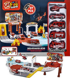 ToyMarkt Fire Scene with Cars