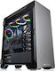 Thermaltake A500 Aluminum Tempered Glass Edition Gaming Midi Tower Computer Case with Window Panel Black