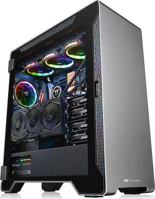 Thermaltake A500 Aluminum Tempered Glass Edition Gaming Midi Tower Κουτί Υπολογιστή με Πλαϊνό Παράθυρο Μαύρο