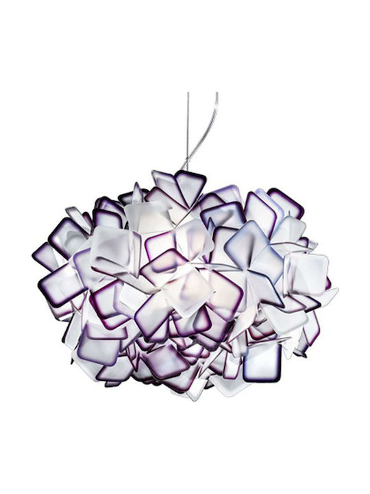 Slamp Clizia Suspension S Pendant Light Suspension for Socket E27 Purple CLISS00PRP01T00000EU