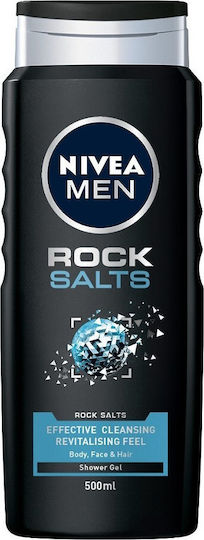 Nivea Men Rock Salt Bubble Bath Gel for Men Revitalizing 500ml