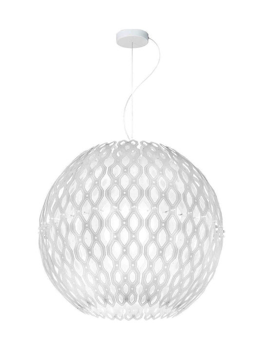 Slamp Charlotte Globe Hängend Kronleuchter für 4 Lampen E27 Weiß CHRSM00WHT01TGB000EU