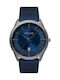 Police Watch Battery with Blue Metal Bracelet P15305JSU61MM