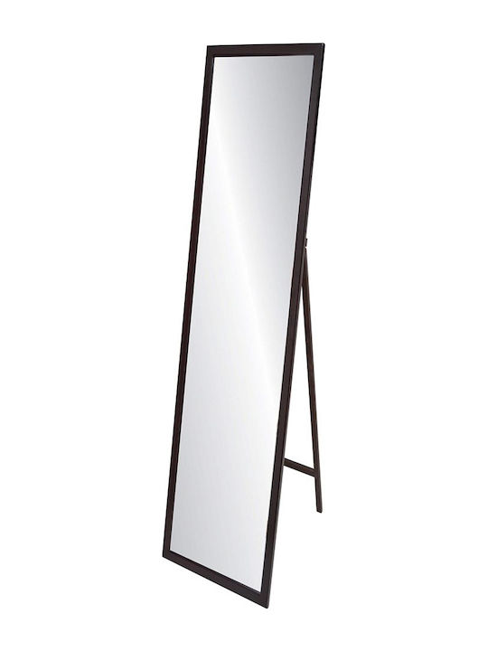 Liberta Καθρέπτης Δαπέδου με Ξύλινο Πλαίσιο Simple Μαύρος Μαύρος 45x4.6x146εκ.