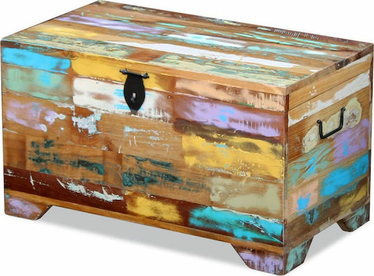 vidaXL Cufăr Din Lemn 73x39x41 Cm Multicolor