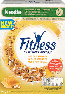 Nestle Νιφάδες Fitness Honey & Almond Ολικής Άλεσης 355gr