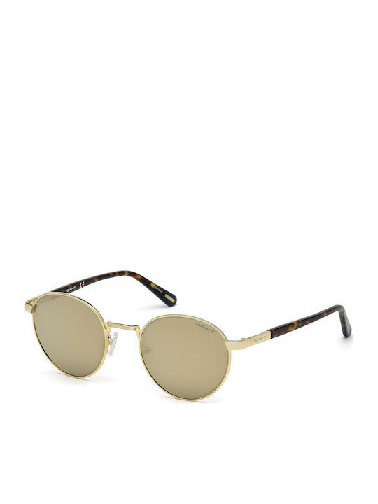 Gant Men's Sunglasses with Gold Metal Frame and Gold Lenses GA7103 32C