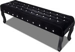 Ταμπουρέ Επενδυμένο με Βελούδο Μαύρο 160x45x48εκ. 241263