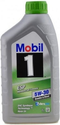 Mobil 1 ESP Synthetic Car Lubricant 5W-30 C2 1lt for Diesel Engine