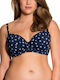 Dorina Underwire Bikini Bra Navy Blue Polka Dot