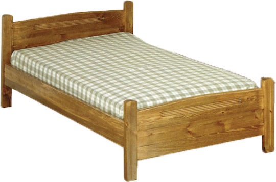 8114 Κρεβάτι Ημίδιπλο για Στρώμα 110x190cm Χάλκινο