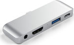Satechi USB-C Stație de andocare cu HDMI 4K PD Argint (ST-TCMPHS)