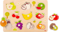 Ξύλινο Παιδικό Puzzle Σφηνώματα Fruits 10pcs για 1+ Ετών Tooky Toys