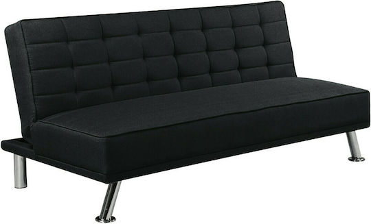 Europa Dreisitzer Sofa Bett Schwarz 176x82x80cm E9689,3