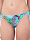 Desigual Eve Bikini Slip mit Schnürchen Blumen