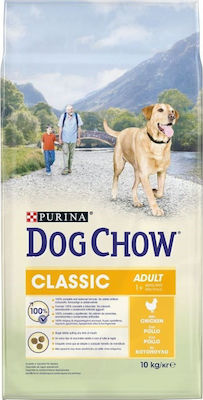 Purina Tonus Dog Chow Classic Adult 10kg Dry Food for Adult Dogs with Chicken