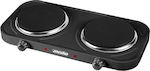 Mesko MS 6509 MS6509 Countertop Burner Emaille Double Schwarz