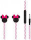 Disney Minnie Matt 3D Earbuds Handsfree Ακουστικά με Βύσμα 3.5mm Ροζ