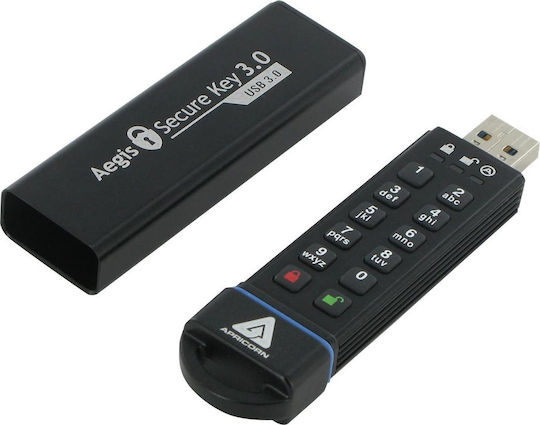Apricorn Aegis Secure Key 240GB USB 3.0 Stick Μαύρο