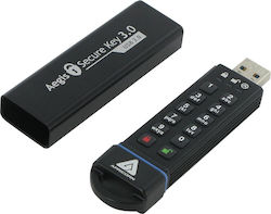 Apricorn Aegis Secure Key 128GB USB 3.1 Stick Μαύρο