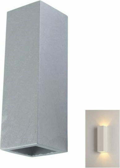 Spot Light Φωτιστικό Τοίχου Ασημί 22x7εκ.