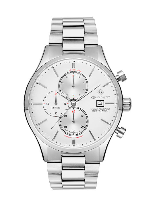 Gant Vermont II Watch Chronograph Battery with Silver Metal Bracelet