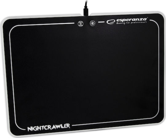 Esperanza Nightcrawler Gaming Mouse Pad Medium (350mm) με RGB Φωτισμό μέσω USB Μαύρο EGP104