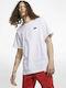 Nike Sportswear Club Men's Athletic T-shirt Short Sleeve White