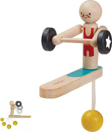 Plan Toys Wooden Interactive Toy Acrobat Weightlifter