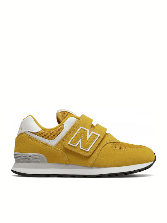 574 Classic Παιδικά Sneakers με Σκρατς Κίτρινα