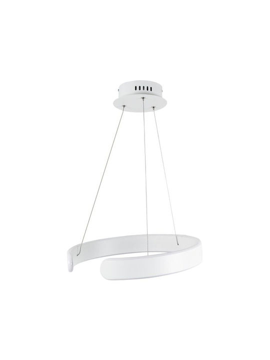 Spot Light Μοντέρνο Κρεμαστό Φωτιστικό με Ενσωματωμένο LED σε Λευκό Χρώμα