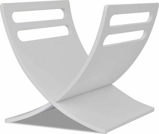 vidaXL Zeitschriftenständer Hölzernes Weiß 29.5x26.5x29.5cm 1Stück