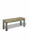 Bănci pentru Masă cu Suprafață de Lemn Multicolore 1buc 110x35x45buc