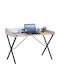 Secretar De Birou Din Lemn Bej Cu Picioare Metalice 100x60x88cm EO423