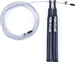 Spokey Wire / PVC Adjustable Jump Rope with Ball Bearings Silver Crossfit Midd 3m