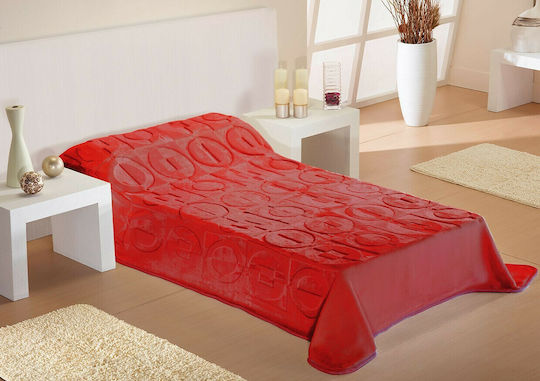 Dimcol Collection Μονή 160x220εκ. Κόκκινη