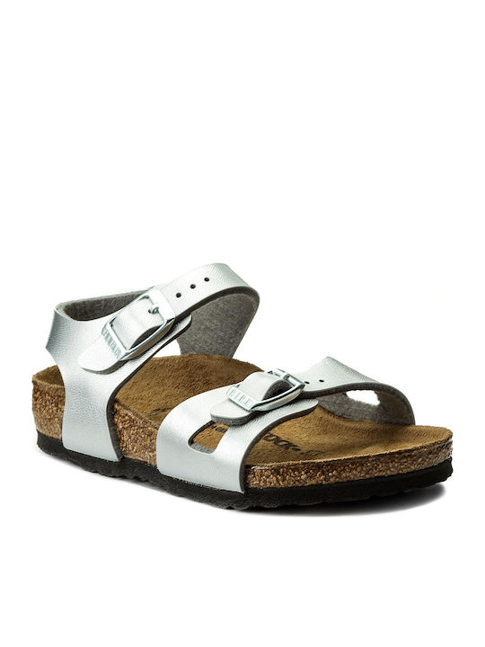 Birkenstock Παιδικά Πέδιλα Rio Ανατομικά Ασημί