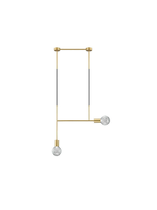Luma Pendant Lamp with Crystals 2xG9 Gold