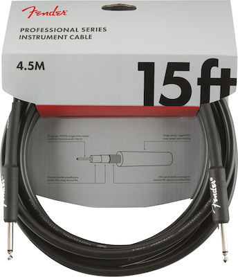 Fender Professional Series Kabel 6,3mm Stecker - 6,3mm Stecker 4.5m Schwarz (0990820021)