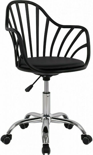 HomeMarkt Becky Office Chair with Fixed Arms Black HM8457.02