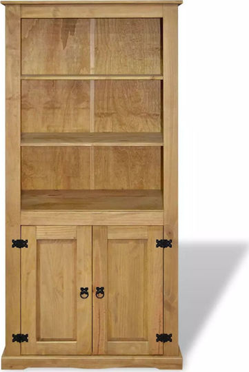 Corona Wohnzimmer Vitrine aus Massivholz mit Verglasung Walnuss 80x40x170cm Corona Wohnzimmer Vitrine aus Massivholz mit Verglasung Walnuss 80x40x170cm