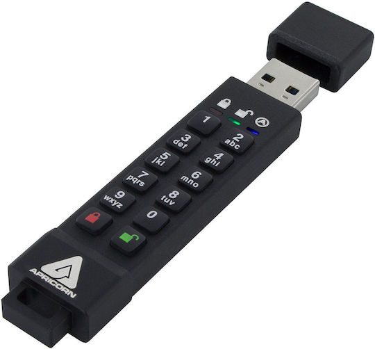 Apricorn Aegis Secure Key 64GB USB 3.1 Stick Μαύρο