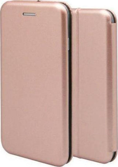 Book Δερματίνης Ροζ Χρυσό (Galaxy J6)