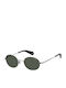 Polaroid Sunglasses with Silver Metal Frame and Black Polarized Lens Pld6066/S 79D/M9