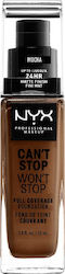 Nyx Professional Makeup Can't Stop Won't Stop Liquid Make Up 19 Mocha 30ml