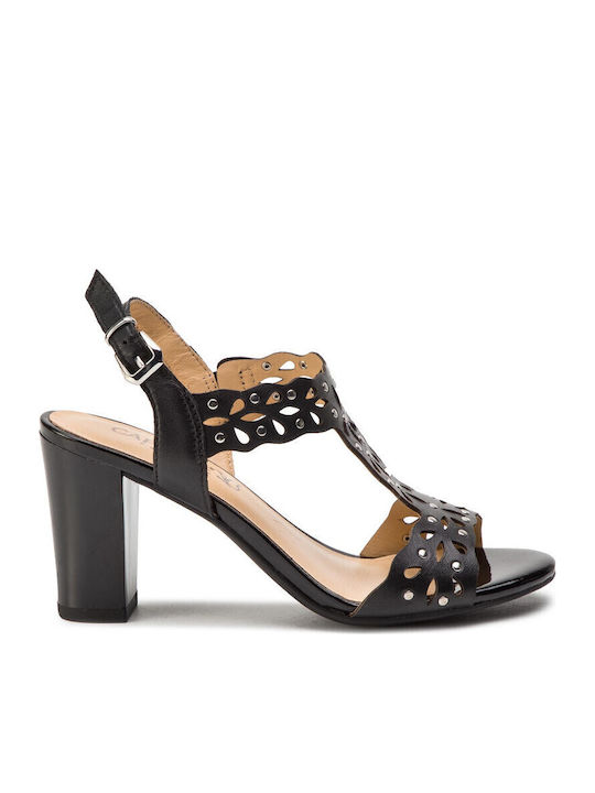 Din piele Sandale Anatomici Negre