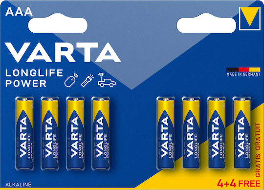 Varta LongLife Power Αλκαλικές Μπαταρίες AAA 1.5V 8τμχ